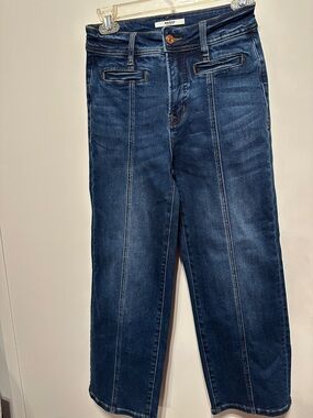 BAYEAS Classic Dark High Rise Wide Leg Denim Jeans Sz 25P New B1